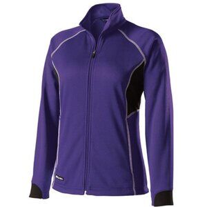 Holloway Ladies Momentum Warmup Jacket - Purple/Black/White Size AXS - NWT